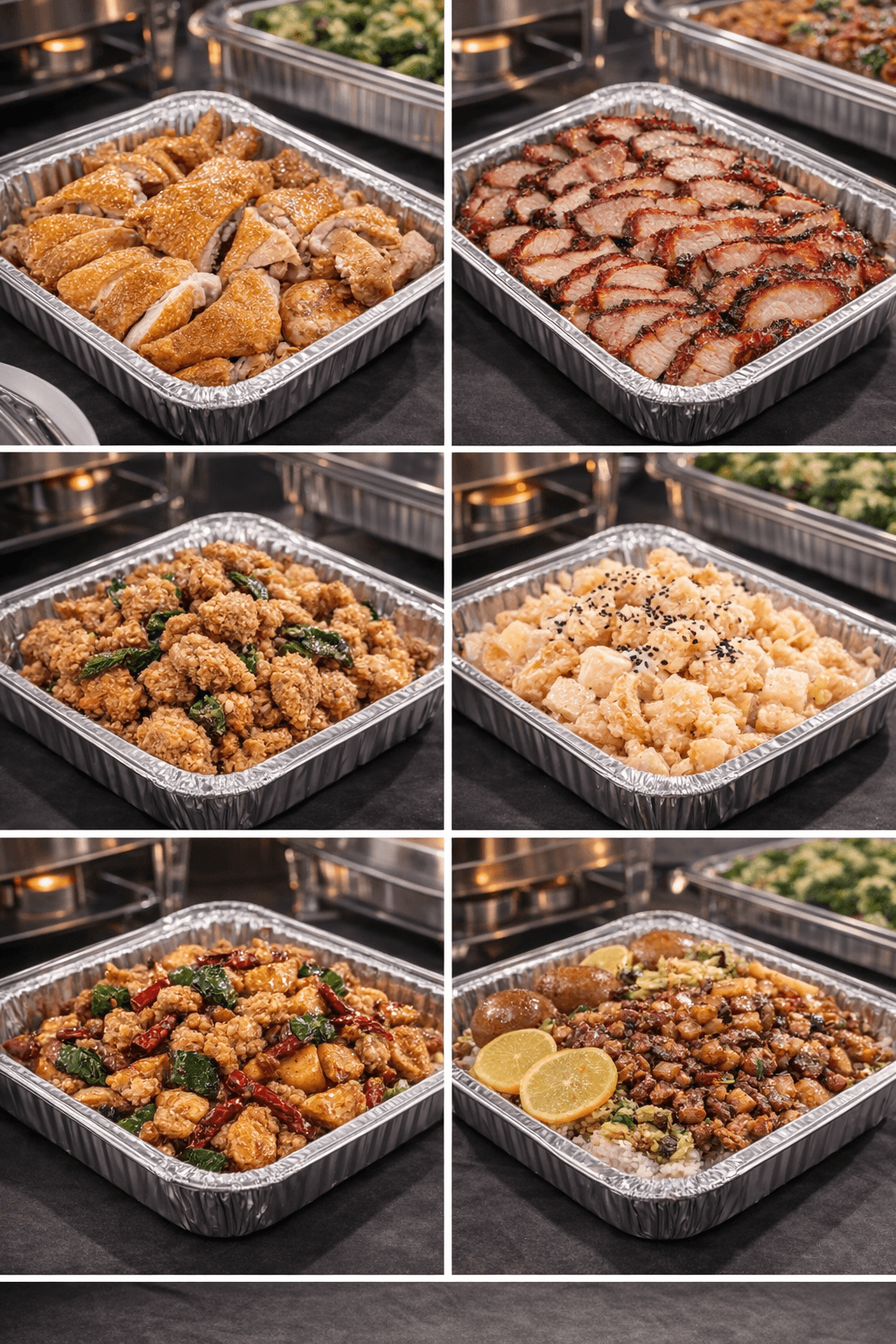 A selection of our signature dishes including BBQ pork, prawns, chicken, and more